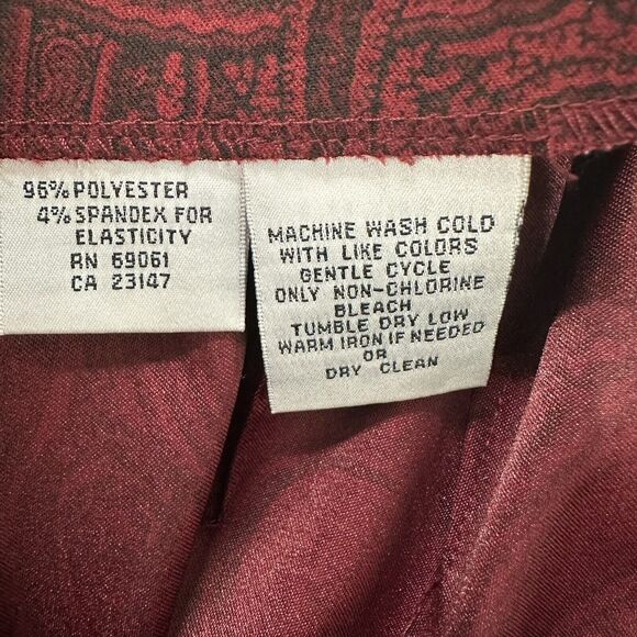 Maxi Skirt Womens Size L/14 Dark Paisley Velvet Black Whimsigoth Fairy Y2K Vtg. - Picture 10 of 10